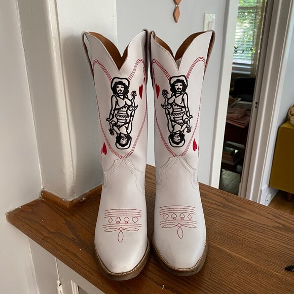 Dingo QUEEN A HEARTS Cowboy Boot - Size 10 - Picture 2 of 4